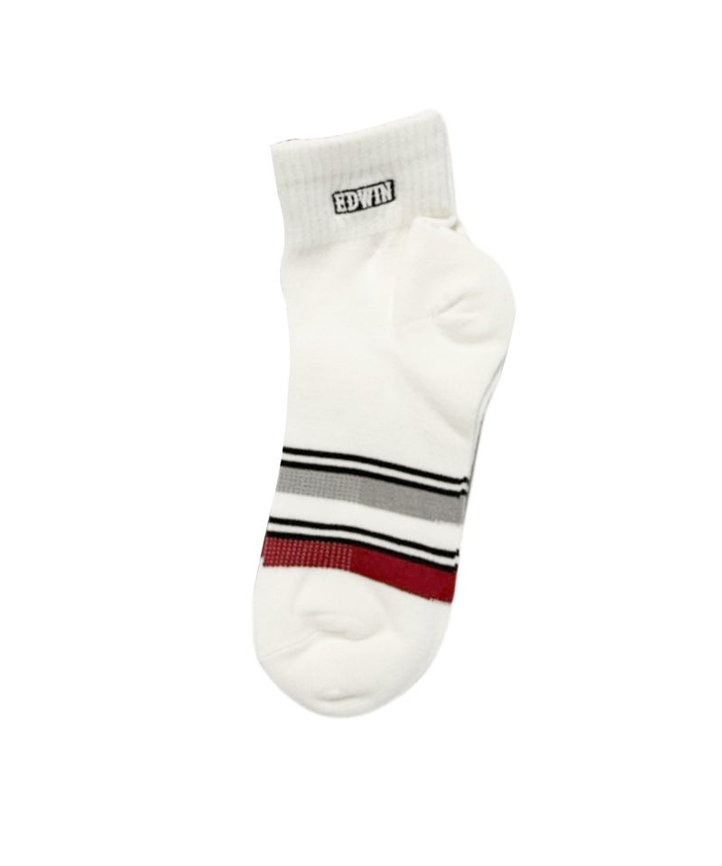 EDWIN クォーターソックス リブ 3足組 メンズ商品画像-4