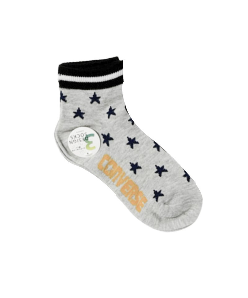 CONVERSE アンクル丈ソックス 3色異柄アソート 3足組 キッズ商品画像-4