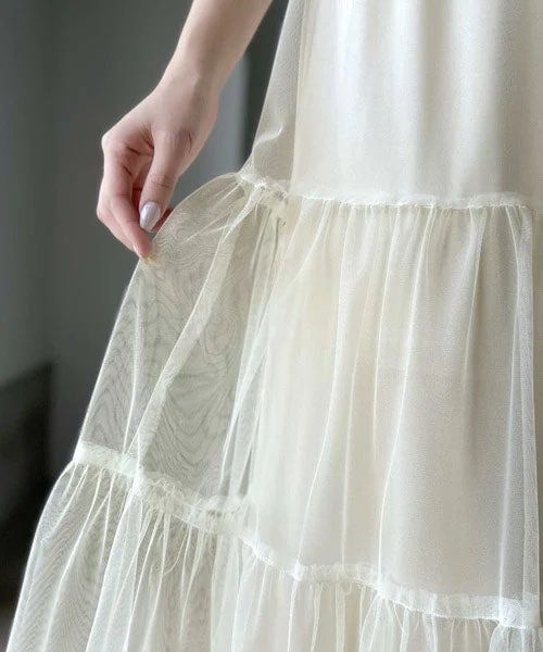 Classical Elf ふわっと愛らしく。チュールティアードロングスカート商品画像-22