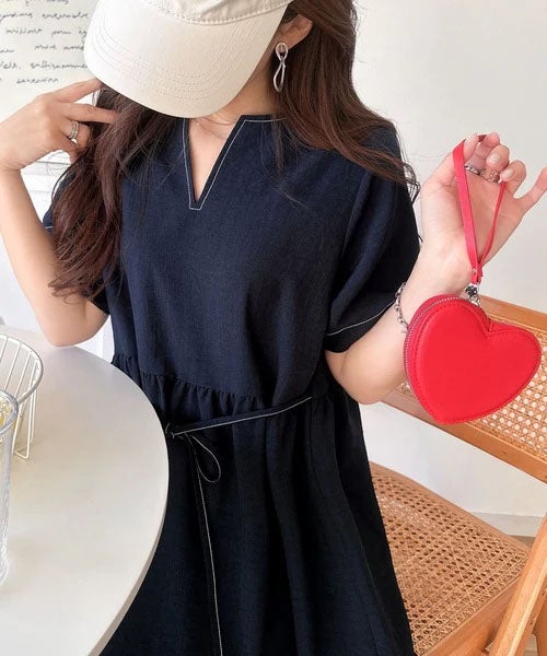 Classical Elf 【接触冷感・吸水速乾・UVカット・防シワ機能付き】愛らしさも上品さもわたしのもの。キーネックリボンティアードワンピース商品画像-20