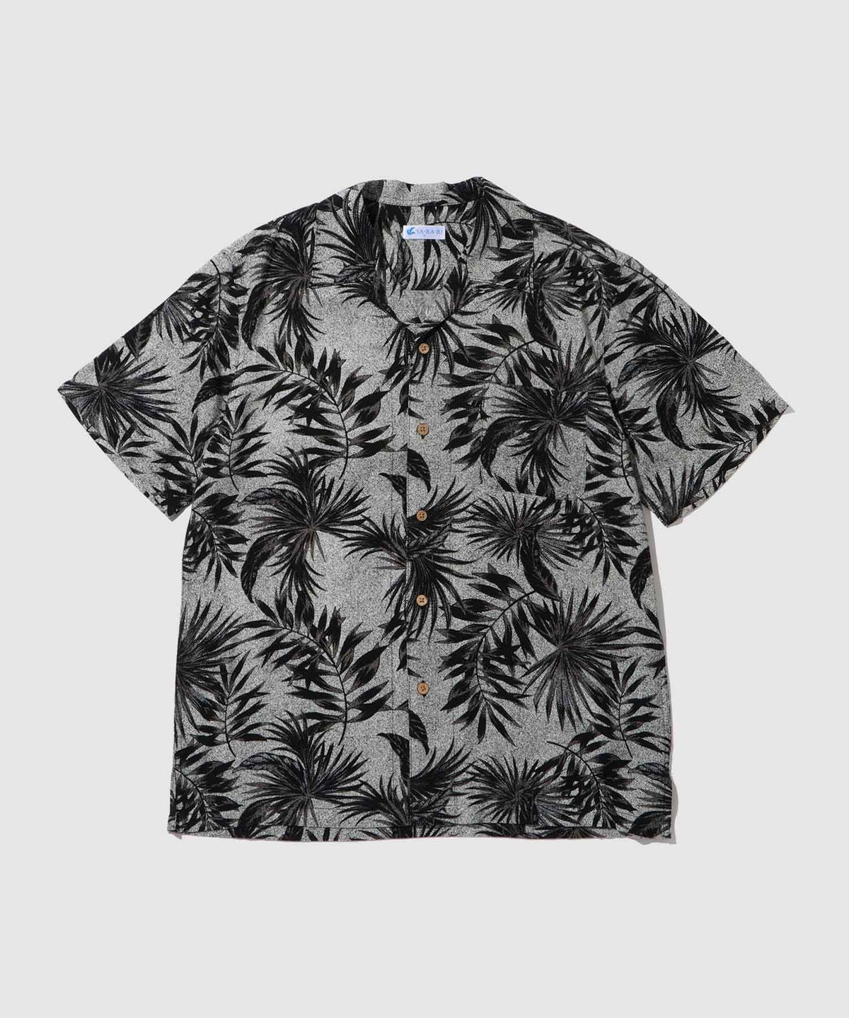 NAVY SARARI レーヨンアロハプリントシャツ メンズ
