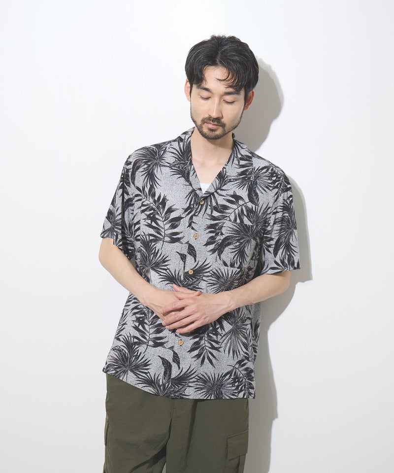 NAVY SARARI レーヨンアロハプリントシャツ メンズ商品画像-13