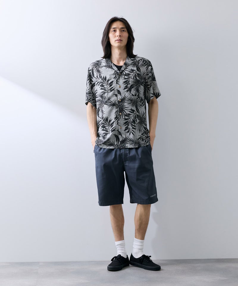 NAVY  SARARI レーヨンアロハプリントシャツ メンズ商品画像-15