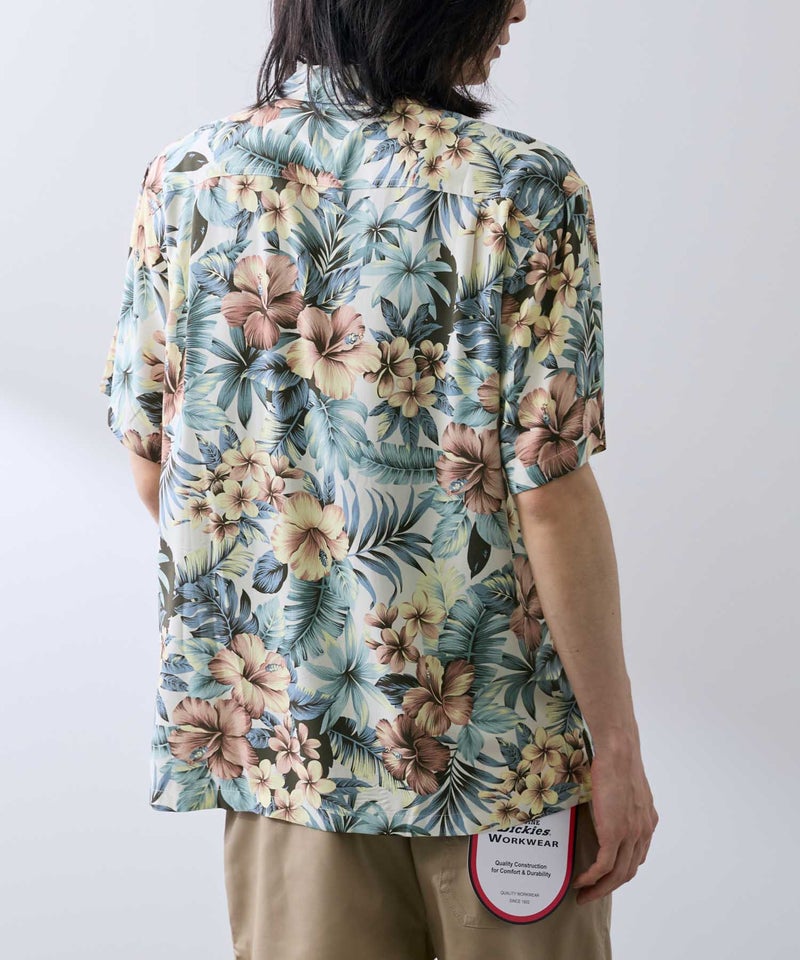 NAVY  SARARI レーヨンアロハプリントシャツ メンズ商品画像-17