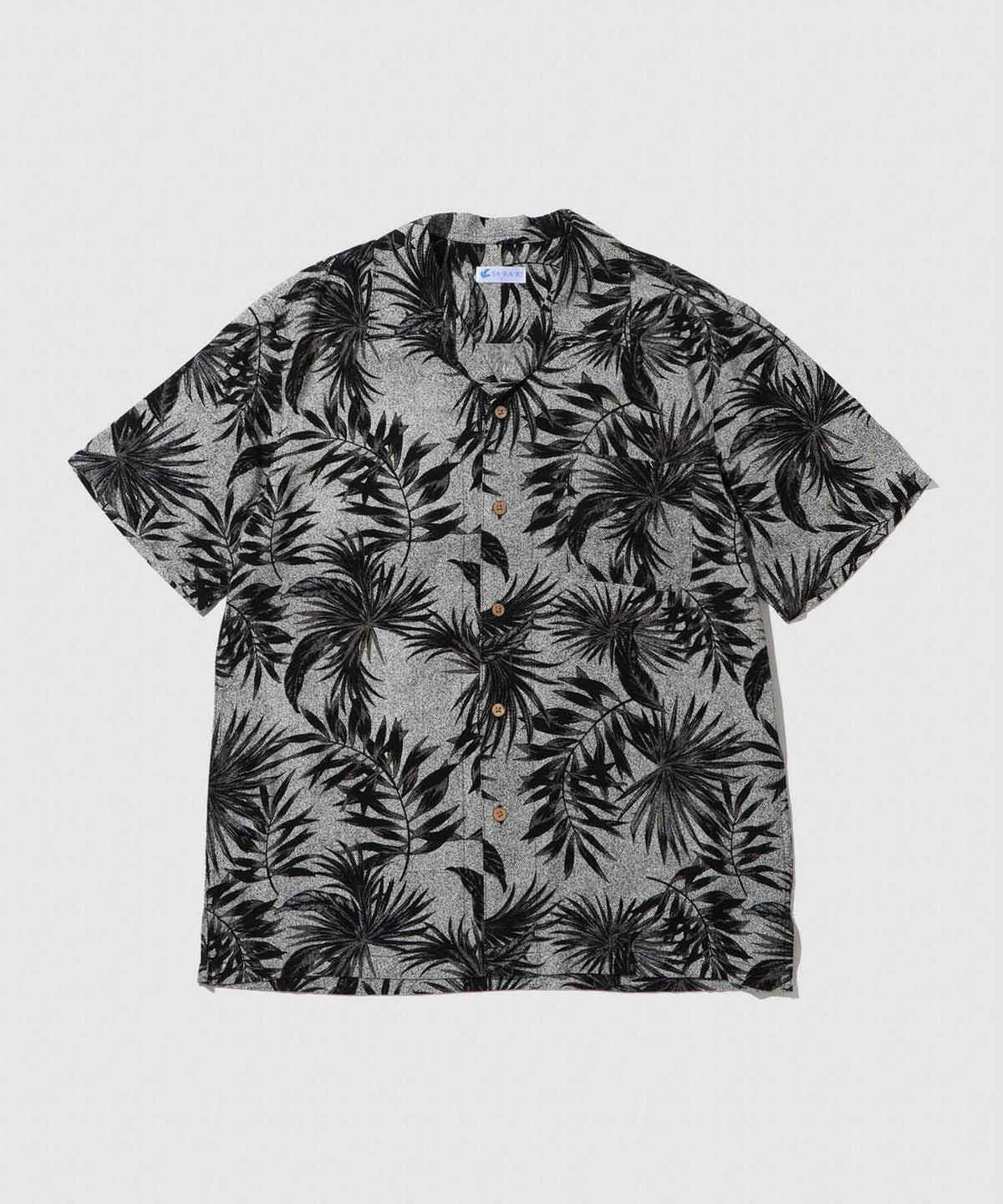 NAVY SARARI レーヨンアロハプリントシャツ メンズ