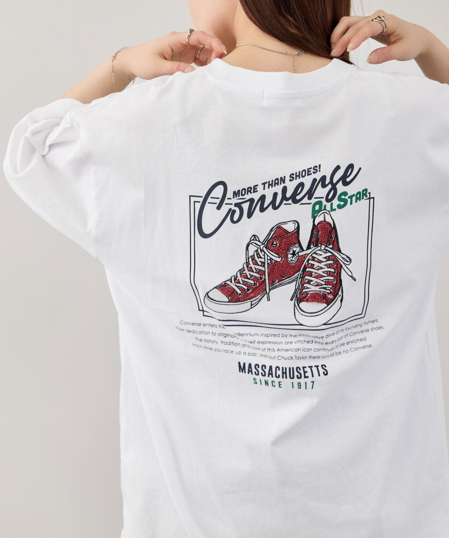 CONVERSE サガラ刺繍Tシャツ メンズ