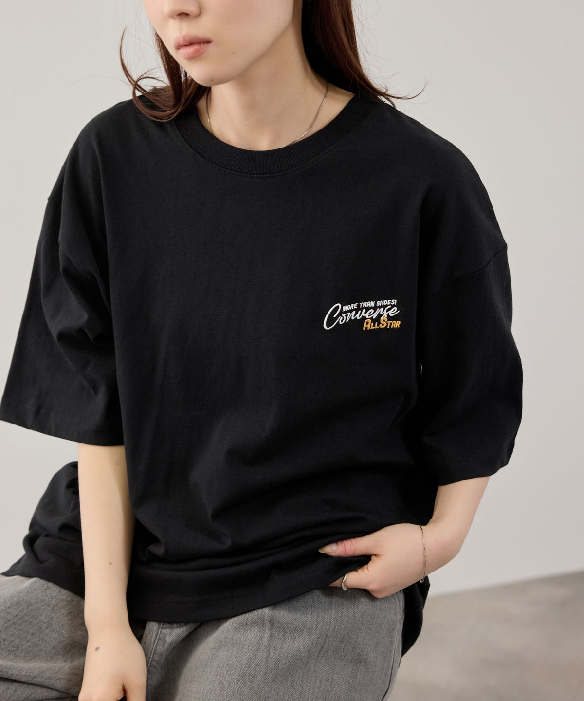 CONVERSE サガラ刺繍Tシャツ メンズ メール便 対応商品