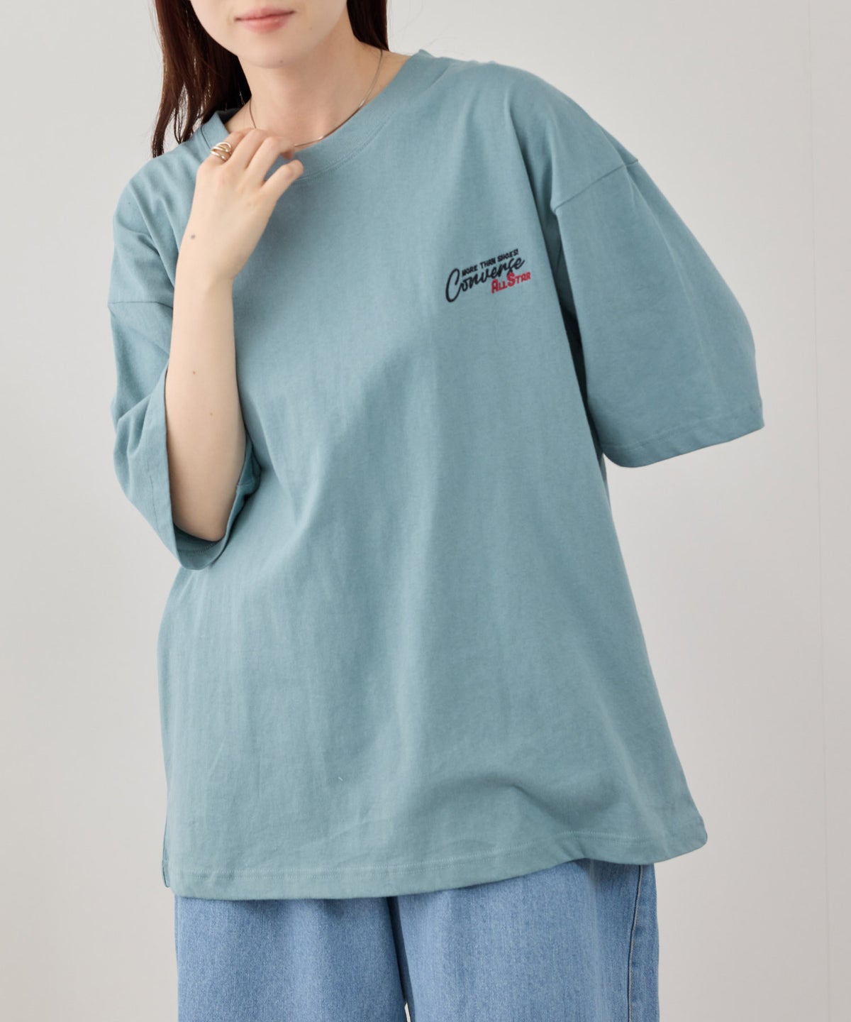 CONVERSE サガラ刺繍Tシャツ メンズ メール便 対応商品