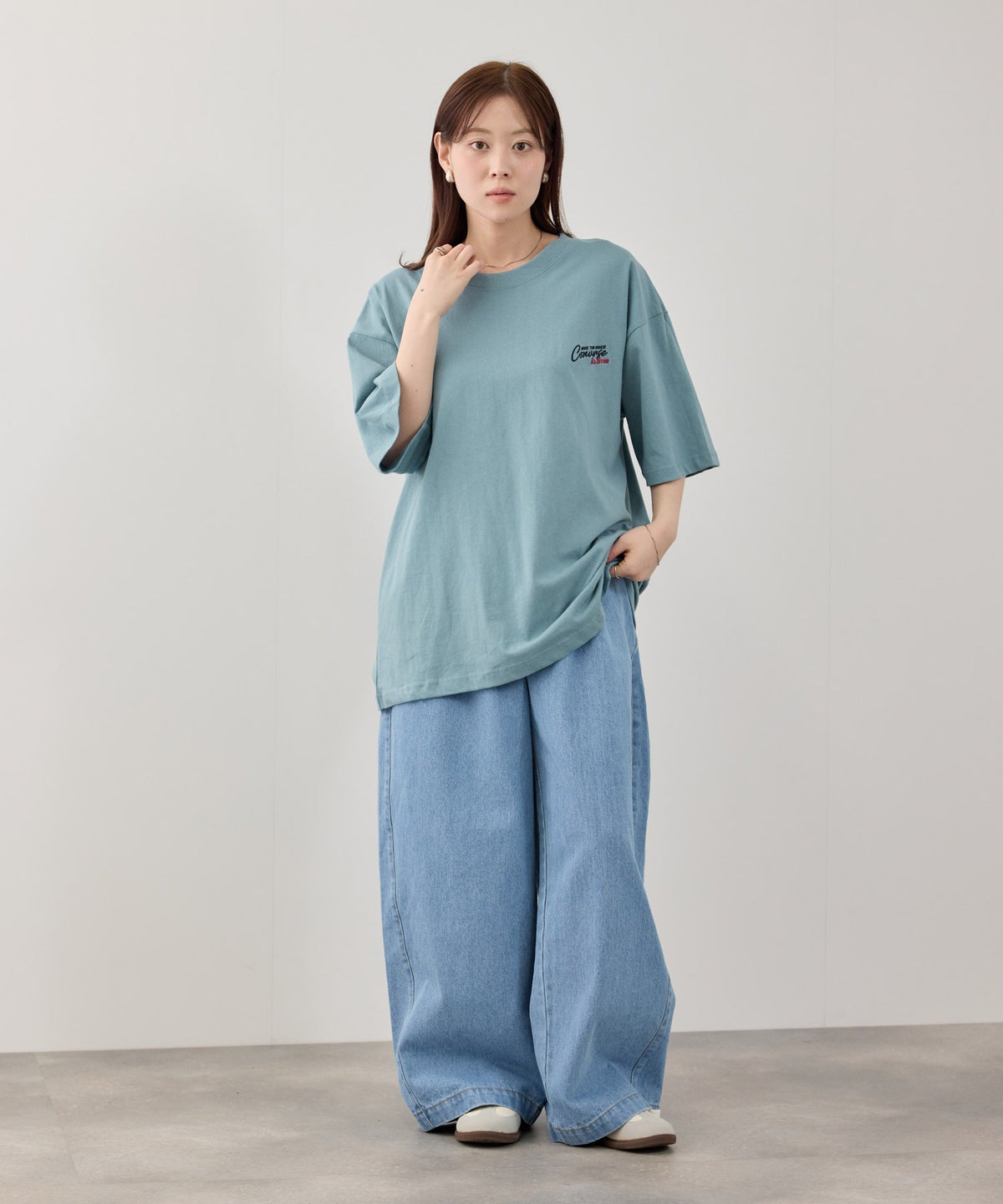 CONVERSE サガラ刺繍Tシャツ メンズ メール便 対応商品