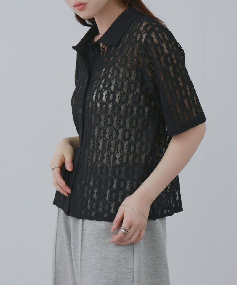 Free Nature  総レースミニシャツ レディース商品画像-4