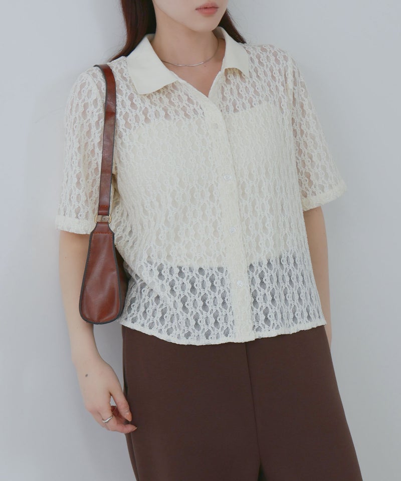 Free Nature  総レースミニシャツ レディース商品画像-8