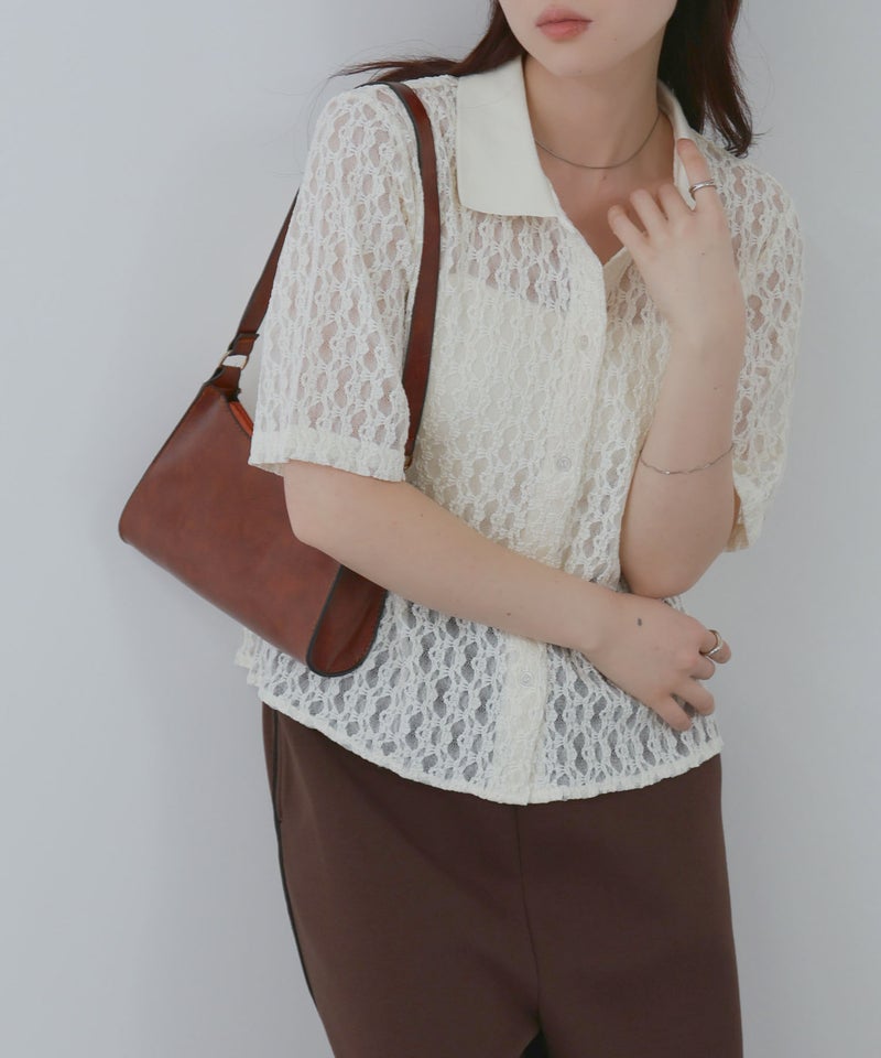 Free Nature  総レースミニシャツ レディース商品画像-9