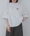 DISCUS ワンポイント刺繍Tシャツ 6分袖 レディース メール便 対応商品商品サムネイル-1