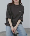 DISCUS ワンポイント刺繍Tシャツ 6分袖 レディース メール便 対応商品商品サムネイル-2
