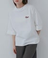 DISCUS  ワンポイント刺繍Tシャツ 6分袖 レディース メール便 対応商品商品サムネイル-5