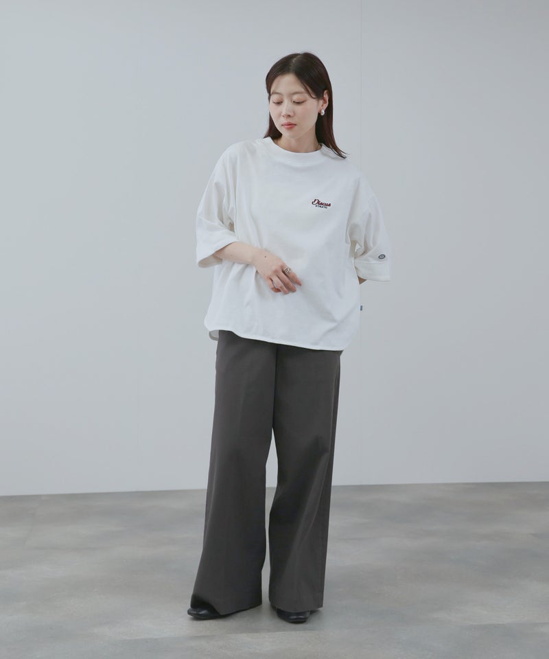 DISCUS  ワンポイント刺繍Tシャツ 6分袖 レディース メール便 対応商品商品画像-7