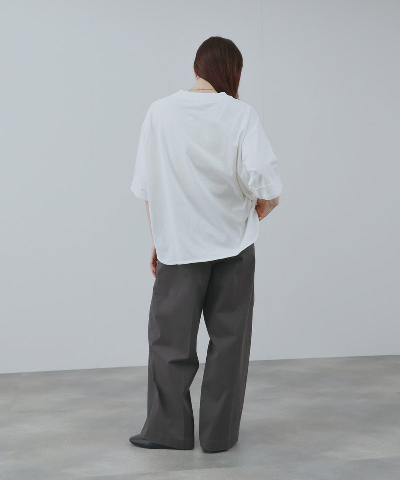 DISCUS ワンポイント刺繍Tシャツ 6分袖 レディース メール便 対応商品商品画像-8