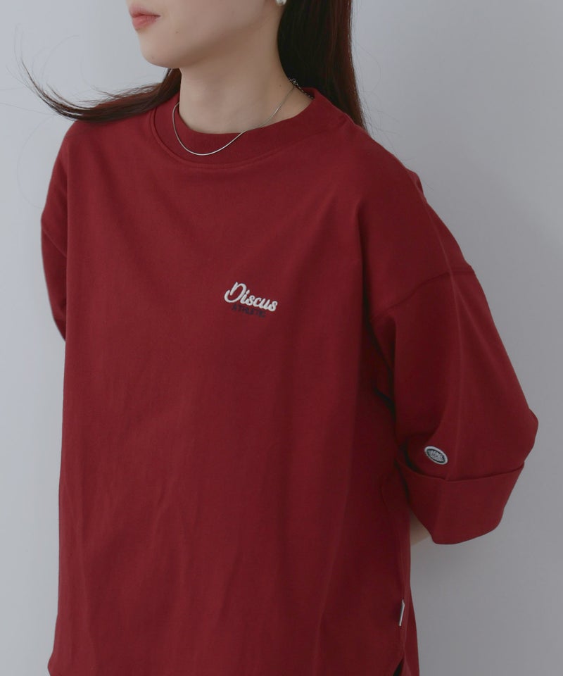 DISCUS ワンポイント刺繍Tシャツ 6分袖 レディース メール便 対応商品商品画像-14