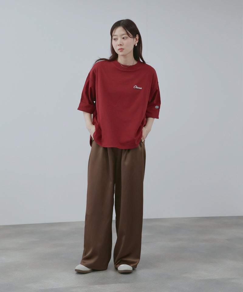 DISCUS ワンポイント刺繍Tシャツ 6分袖 レディース メール便 対応商品商品画像-16