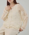 Free Nature  クロシェ調 透かし編み ショートカーディガン レディース商品サムネイル-2