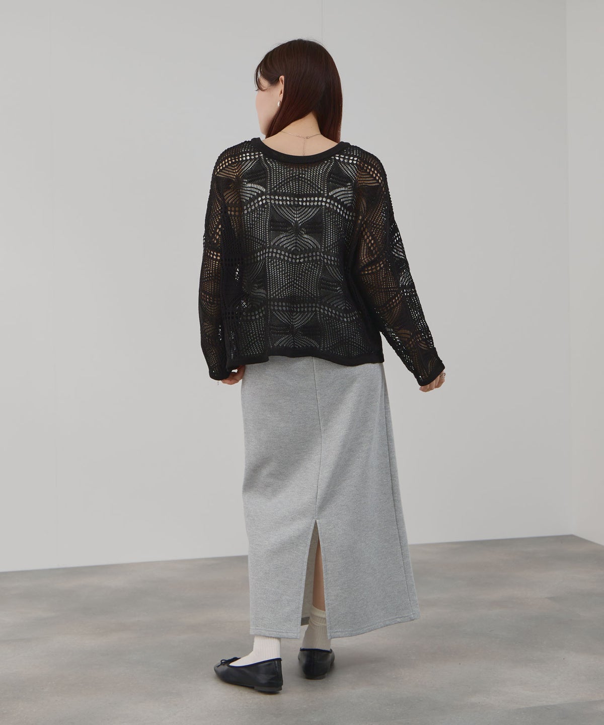 Free Nature クロシェ調 透かし編み ショートカーディガン レディース