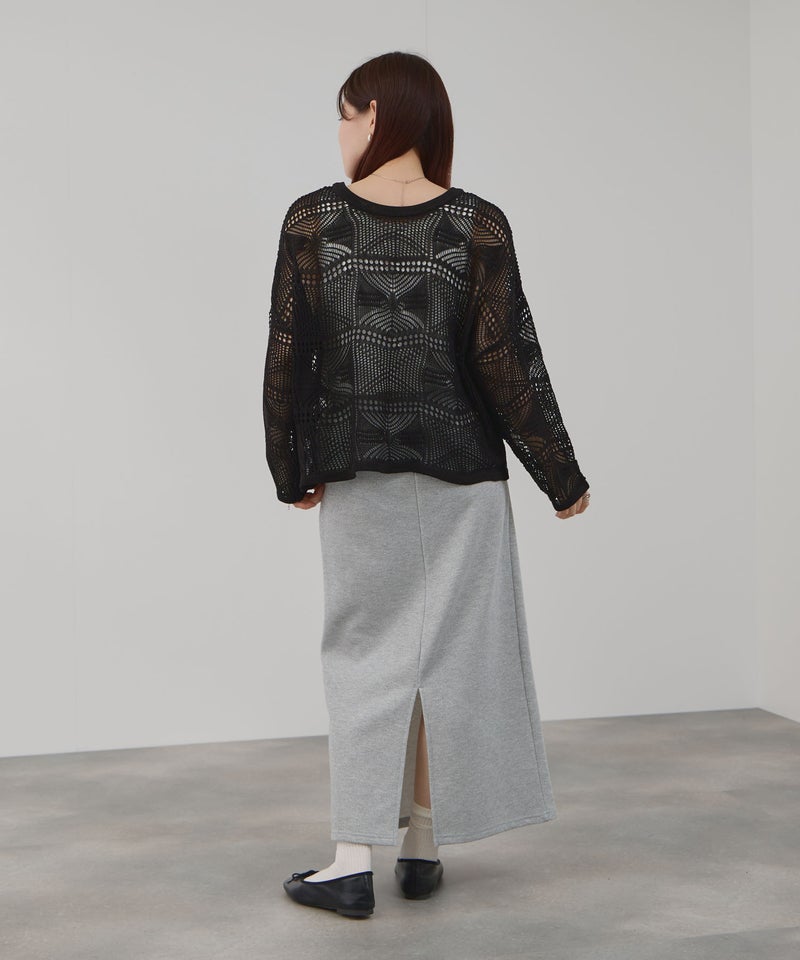 Free Nature  クロシェ調 透かし編み ショートカーディガン レディース商品画像-7