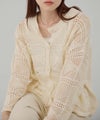 Free Nature  クロシェ調 透かし編み ショートカーディガン レディース商品サムネイル-9