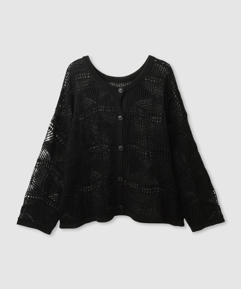 Free Nature クロシェ調 透かし編み ショートカーディガン レディース商品画像-16