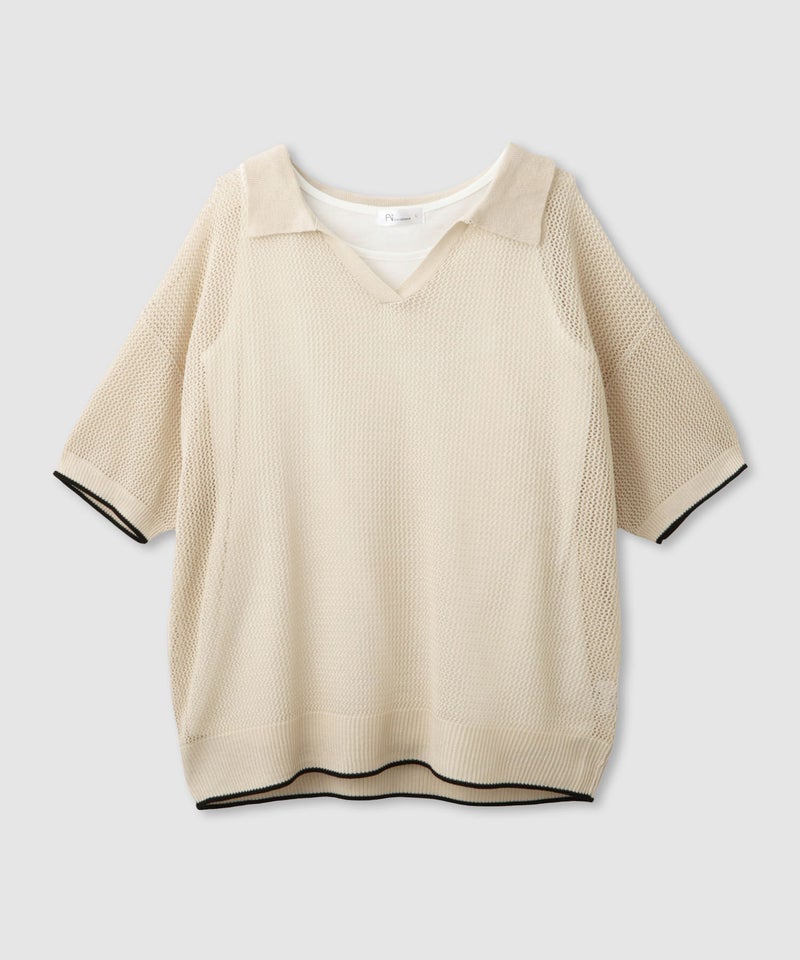 Free Nature  ニットポロアンサンブル レディース商品画像-1