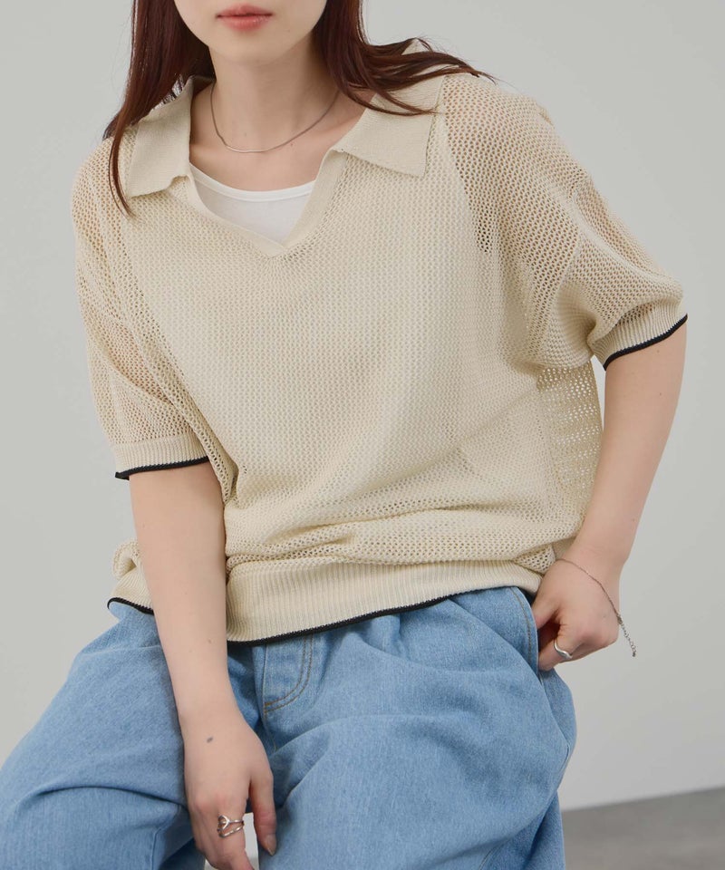 Free Nature  ニットポロアンサンブル レディース商品画像-3