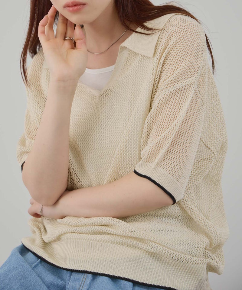 Free Nature  ニットポロアンサンブル レディース商品画像-4