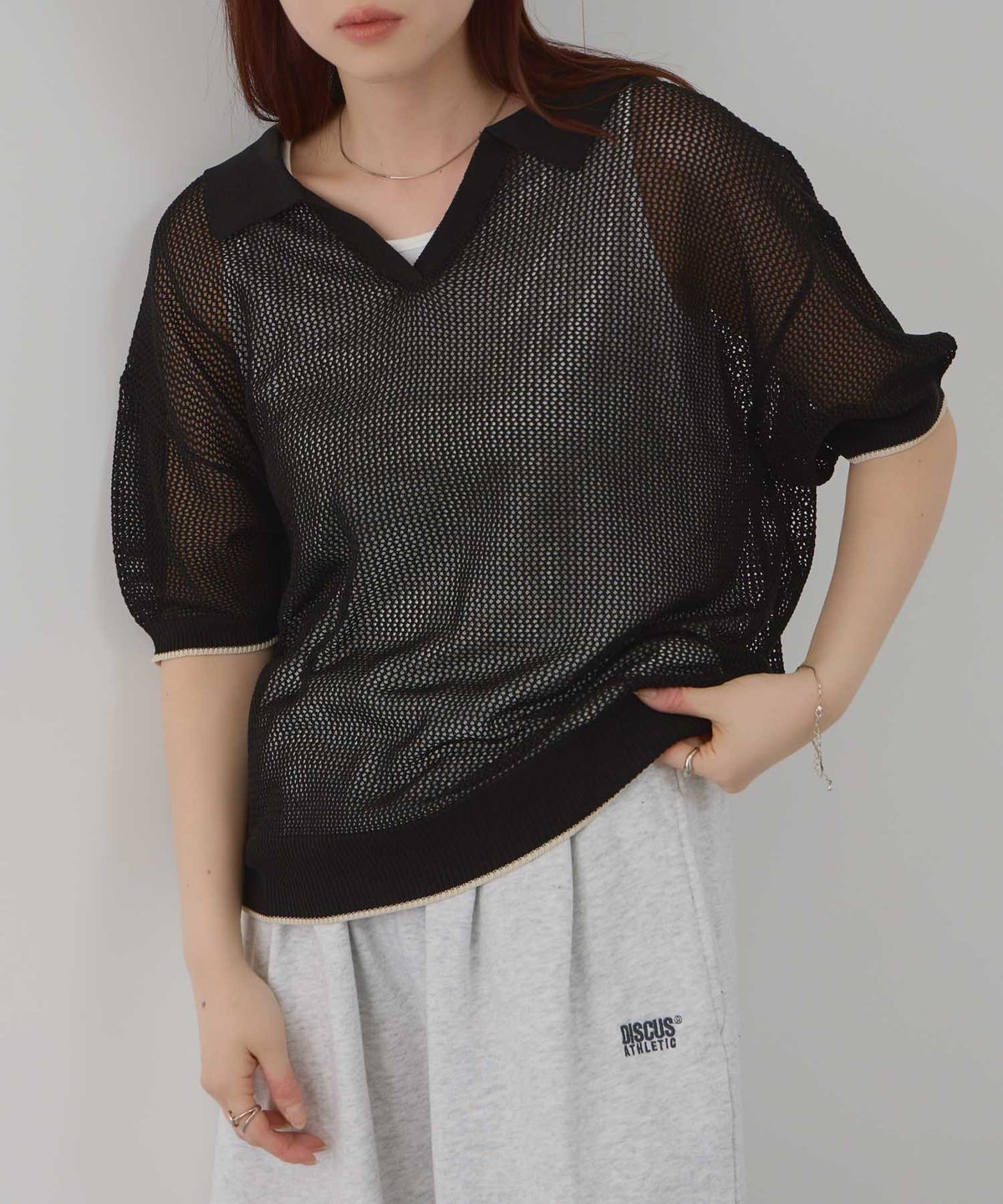 Free Nature ニットポロアンサンブル レディース