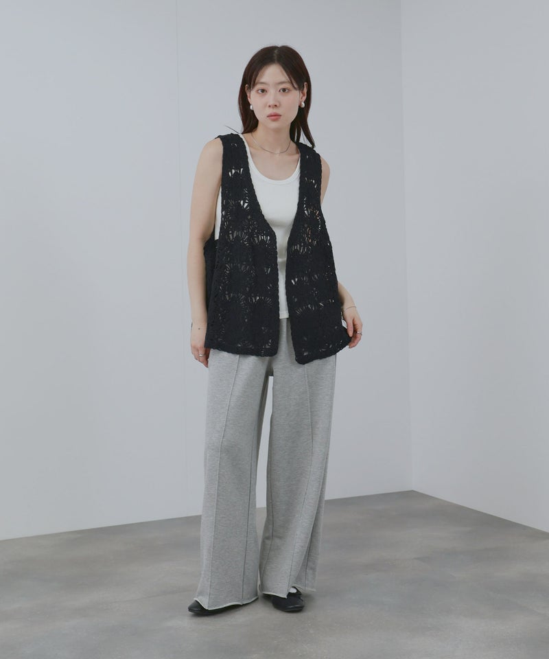 Free Nature フラワーモチーフ クロシェ ベスト レディース商品画像-10