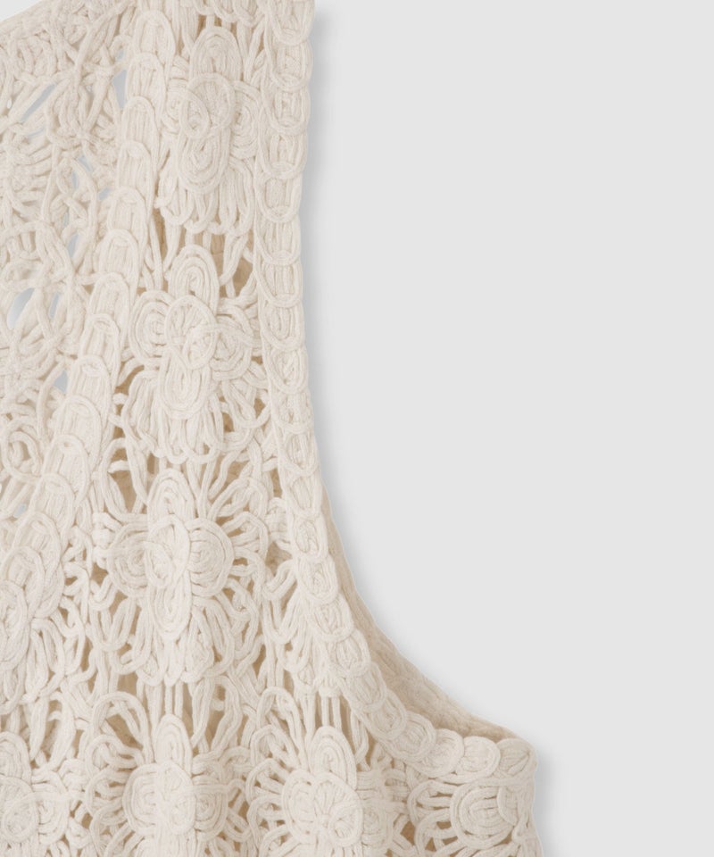 Free Nature フラワーモチーフ クロシェ ベスト レディース商品画像-16