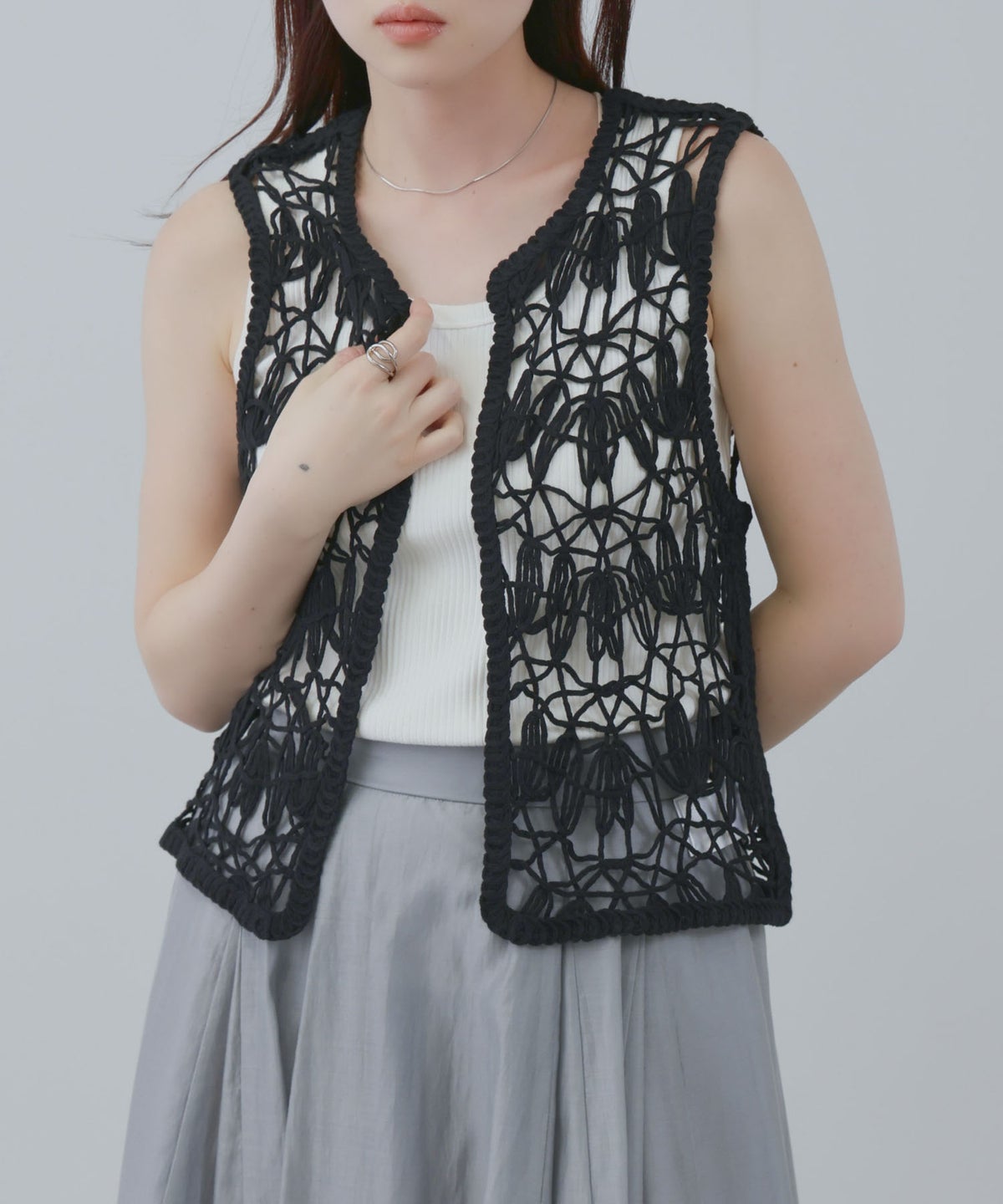 Free Nature マシン クロシェ ベスト レディース