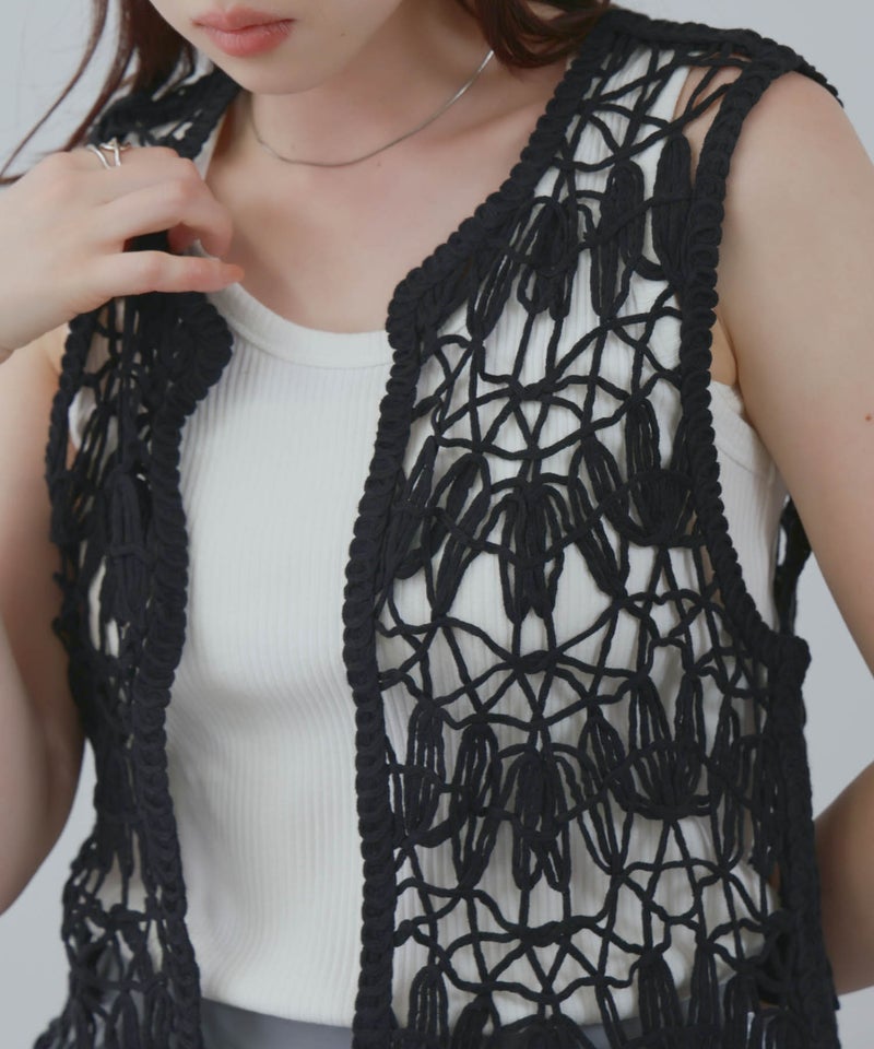 Free Nature  マシン クロシェ ベスト レディース商品画像-4