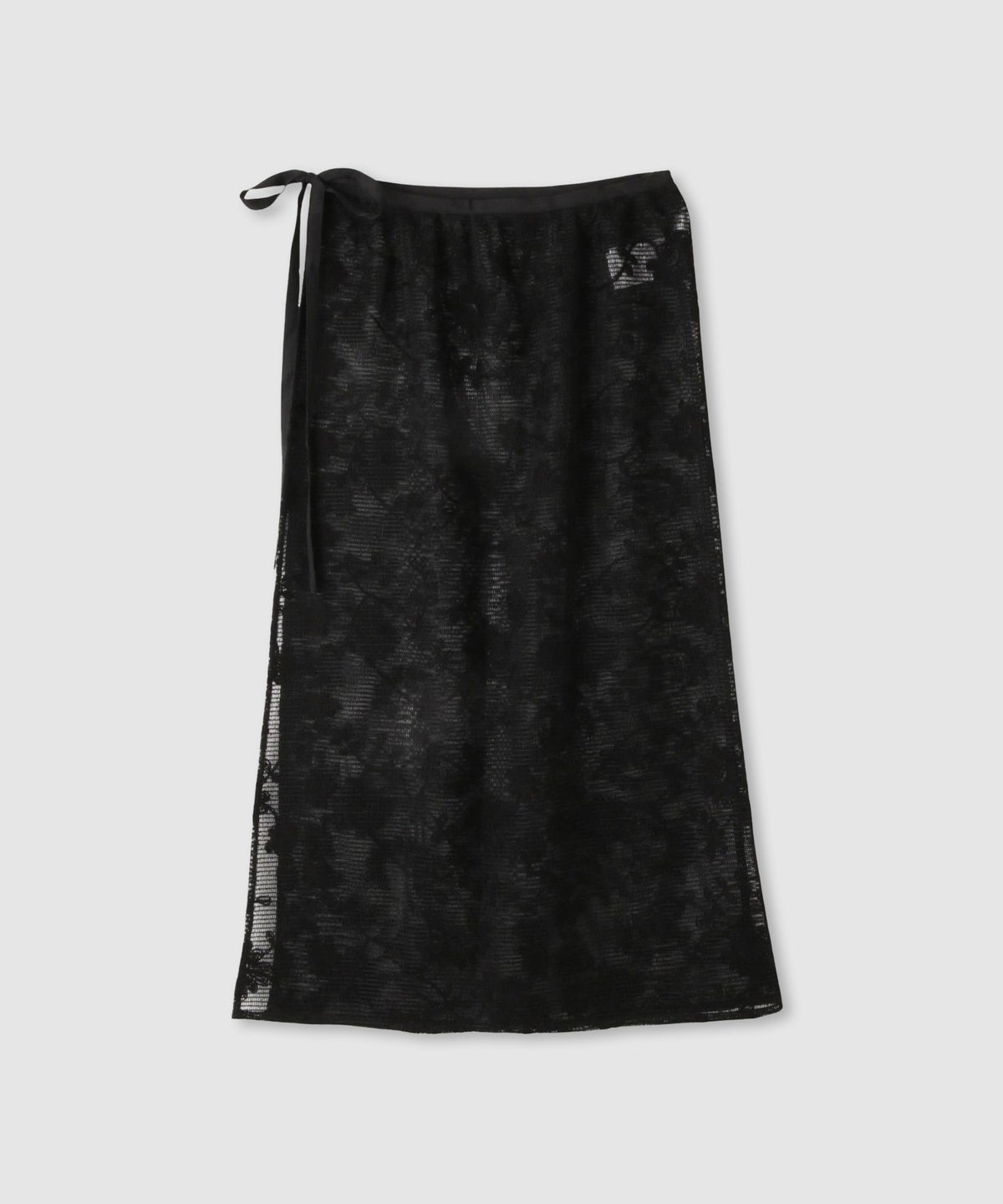 Free Nature コットン刺繍メッシュレースラップマキシスカート レディース