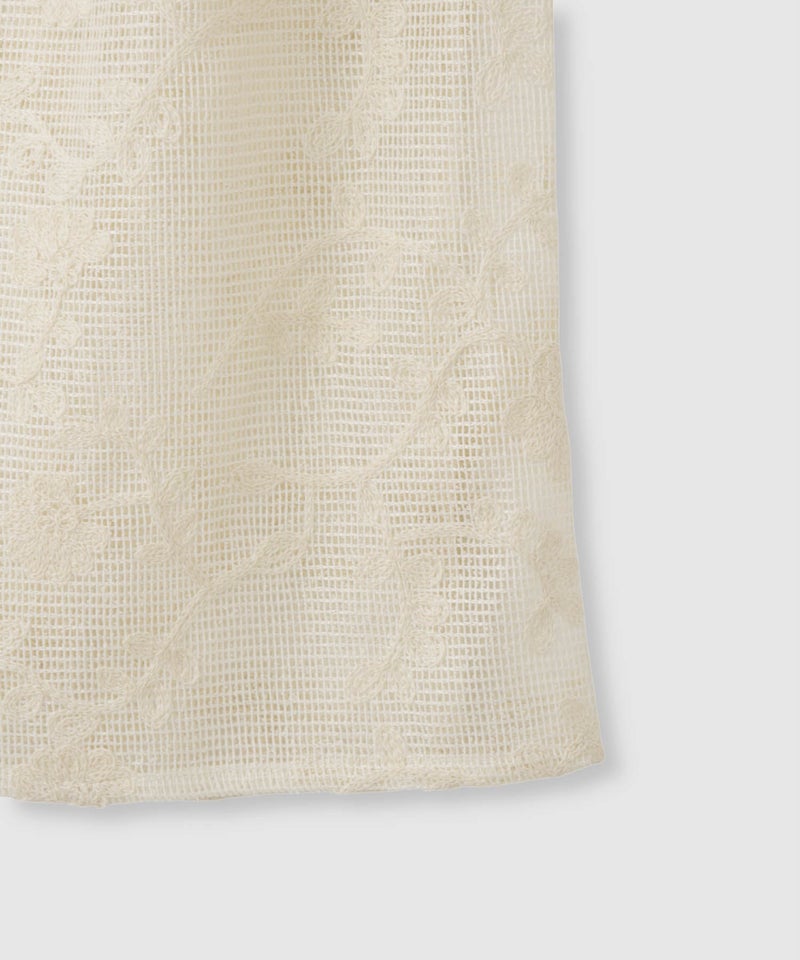 Free Nature コットン刺繍メッシュレースラップマキシスカート レディース商品画像-20