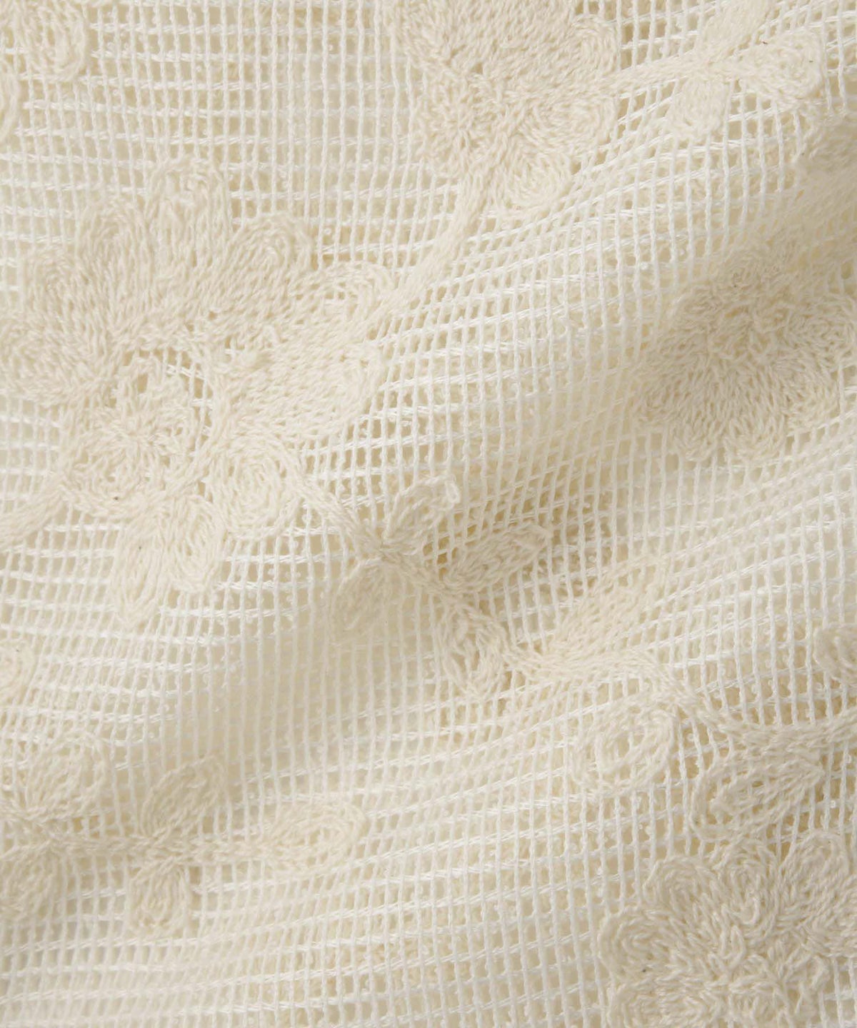 Free Nature コットン刺繍メッシュレースラップマキシスカート レディース