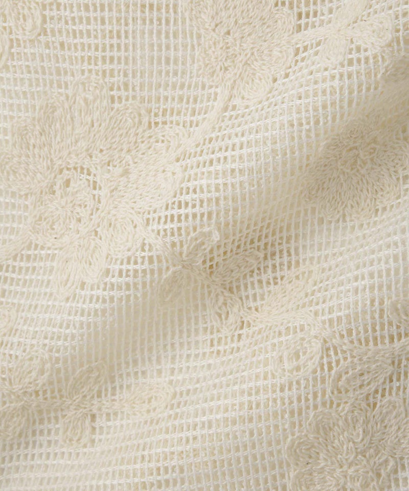 Free Nature  コットン刺繍メッシュレースラップマキシスカート レディース商品画像-22