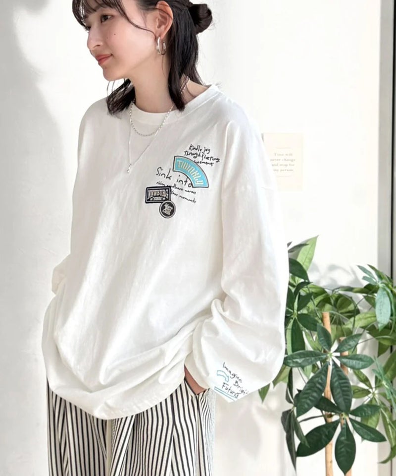 Classical Elf ゆるさの中に「ちょうどいい」お洒落感！綿100％刺繍ワッペンドルマンロンTEE（長袖）商品画像-8