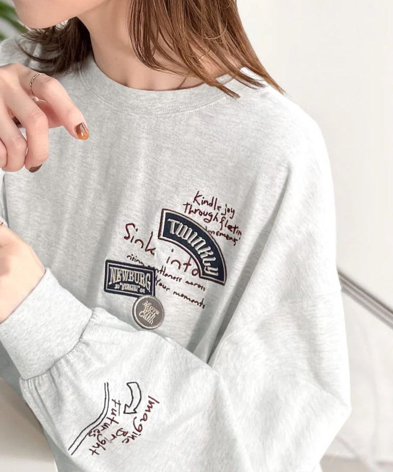 Classical Elf ゆるさの中に「ちょうどいい」お洒落感!綿100%刺繍ワッペンドルマンロンTEE(長袖)商品画像-25