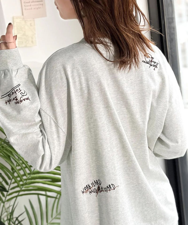 Classical Elf ゆるさの中に「ちょうどいい」お洒落感!綿100%刺繍ワッペンドルマンロンTEE(長袖)商品画像-30