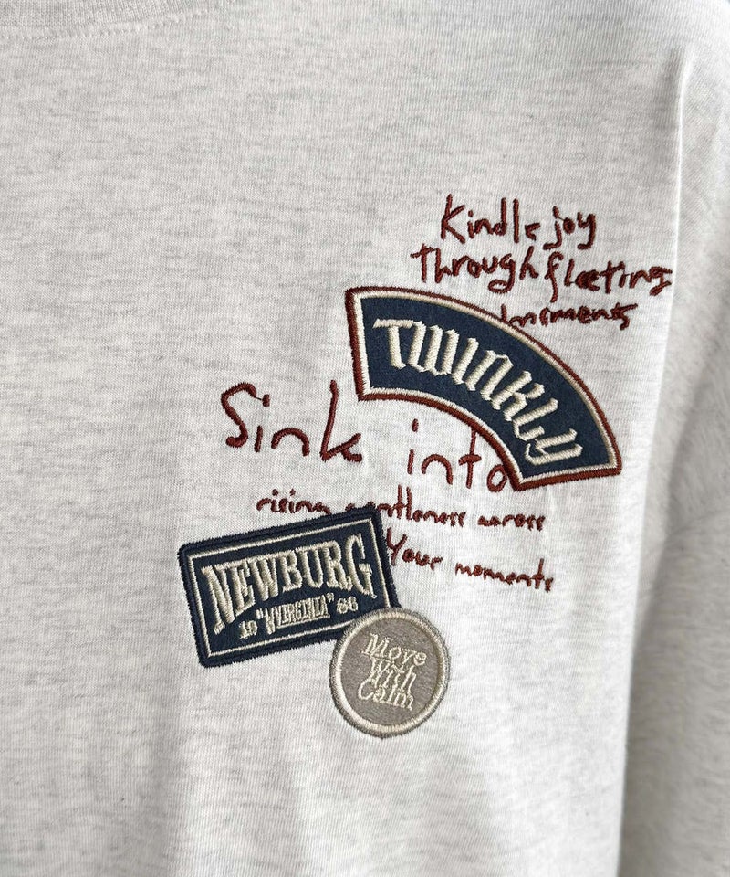 Classical Elf ゆるさの中に「ちょうどいい」お洒落感!綿100%刺繍ワッペンドルマンロンTEE(長袖)商品画像-36