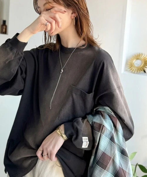 Classical Elf 《JaVaジャバコラボ》垢抜け!大人のストリートstyleを作る。綿100%スプレーダイオーバーサイズTシャツ(長袖) 商品画像-10