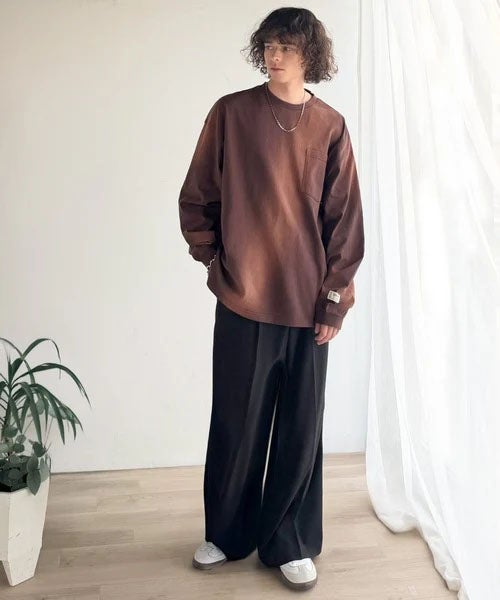 Classical Elf 《JaVaジャバコラボ》垢抜け!大人のストリートstyleを作る。綿100%スプレーダイオーバーサイズTシャツ(長袖) 商品画像-16