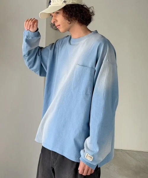 Classical Elf 《JaVaジャバコラボ》垢抜け!大人のストリートstyleを作る。綿100%スプレーダイオーバーサイズTシャツ(長袖) 商品画像-24