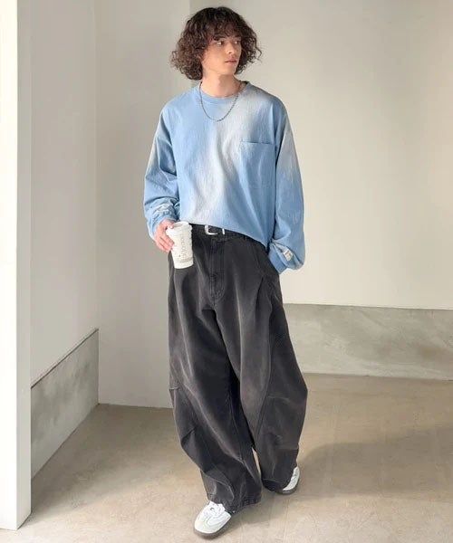 Classical Elf 《JaVaジャバコラボ》垢抜け!大人のストリートstyleを作る。綿100%スプレーダイオーバーサイズTシャツ(長袖) 商品画像-25