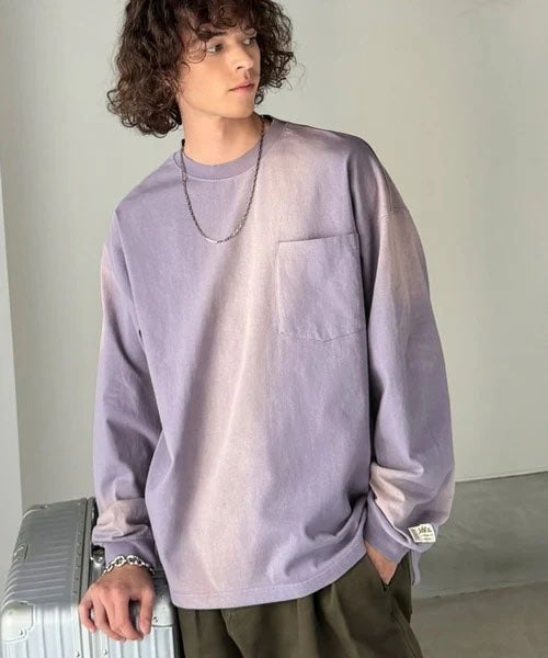 Classical Elf 《JaVaジャバコラボ》垢抜け!大人のストリートstyleを作る。綿100%スプレーダイオーバーサイズTシャツ(長袖) 商品画像-30