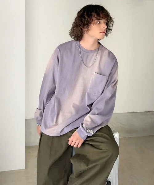 Classical Elf 《JaVaジャバコラボ》垢抜け！大人のストリートstyleを作る。綿100％スプレーダイオーバーサイズTシャツ（長袖） 商品画像-32